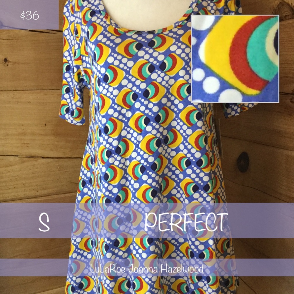 NWT LuLaRoe Fish Aqua Small Perfect T